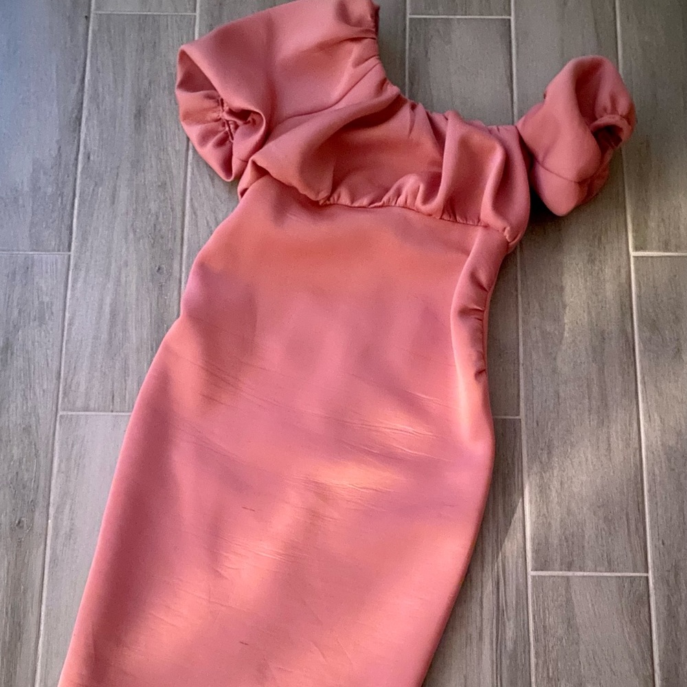 Maternity cocktail dress.